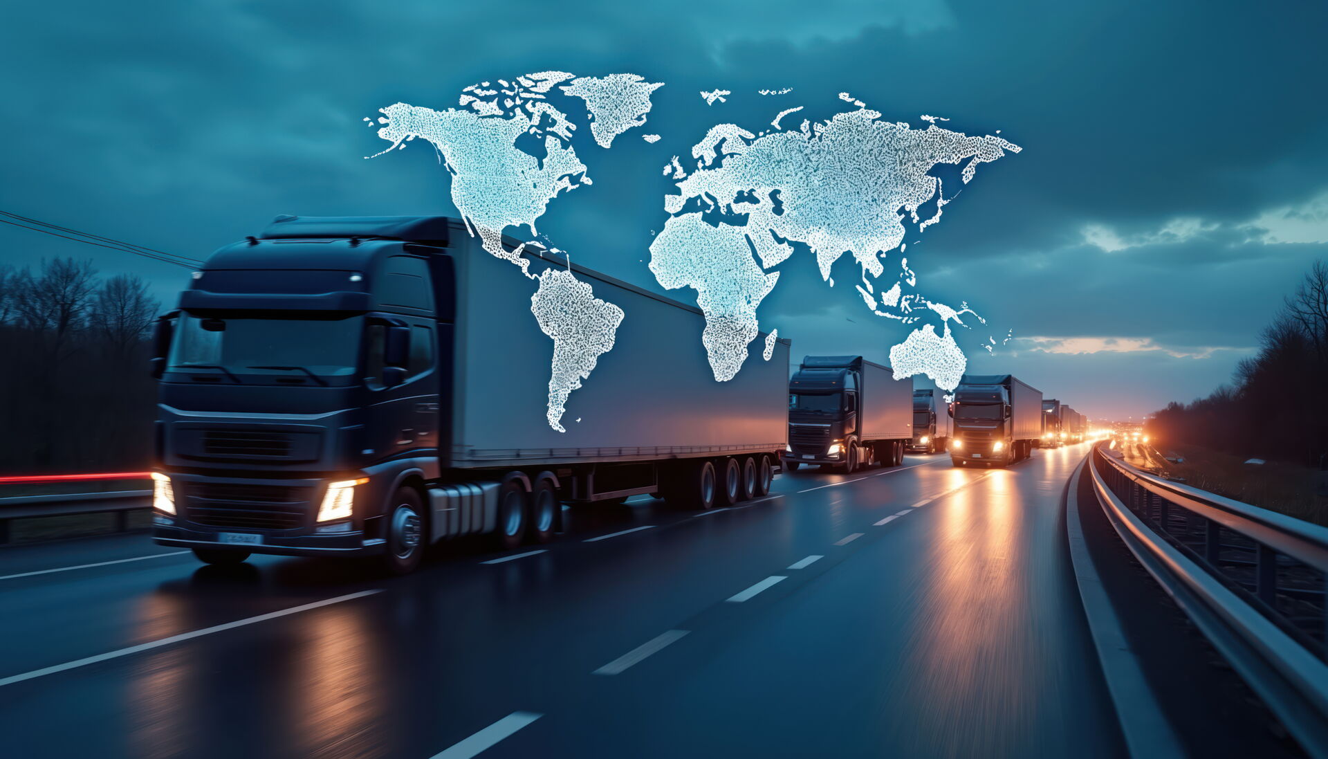 LKW fährt über deutsche Autobahn